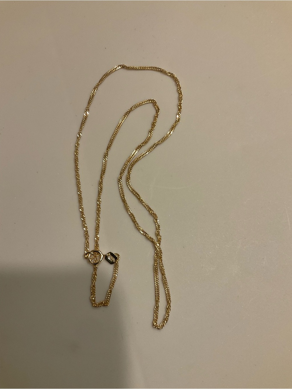 10K Yellow Gold 16” Fine Twist Chain Necklace